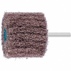 PFERD - 2-3/8" Diam x 2" Face Width, Aluminum Oxide Nonwoven Mounted Flap Wheel - 1/4" Shank Mount, 100 Grit, 10,000 Max RPM - Americas Industrial Supply