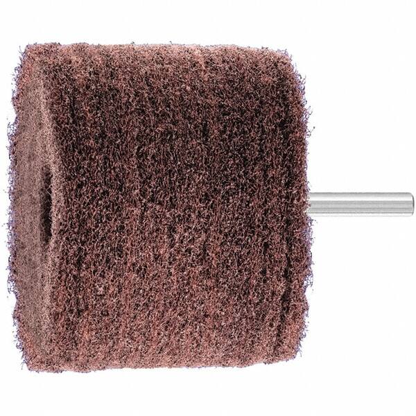 PFERD - 3" Diam x 2" Face Width, Aluminum Oxide Nonwoven Mounted Flap Wheel - 1/4" Shank Mount, 280 Grit, 7,500 Max RPM - Americas Industrial Supply