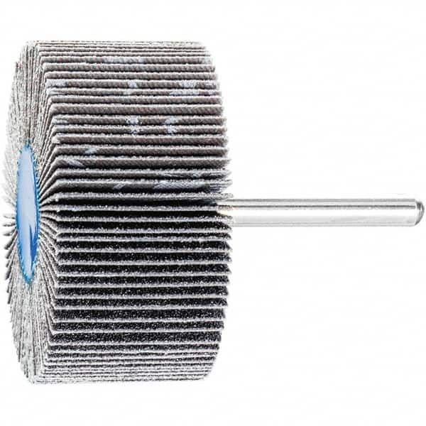 PFERD - 2" Diam x 1" Face Width, Silicon Carbide Coated Mounted Flap Wheel - 1/4" Shank Mount, 80 Grit, 23,000 Max RPM - Americas Industrial Supply