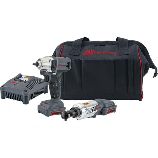 Ingersoll-Rand - 12 Volt Cordless Tool Combination Kit - Includes 1/4" Impact Driver, Lithium-Ion Battery Included - Americas Industrial Supply