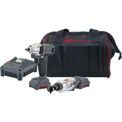 Ingersoll-Rand - 12 Volt Cordless Tool Combination Kit - Includes 1/4" Impact Driver, Lithium-Ion Battery Included - Americas Industrial Supply