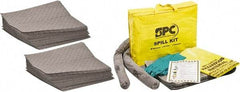 Brady SPC Sorbents - 26 Gal Capacity per Package, Universal Pad - 19" Long x 15" Wide, Gray, Polypropylene - Americas Industrial Supply