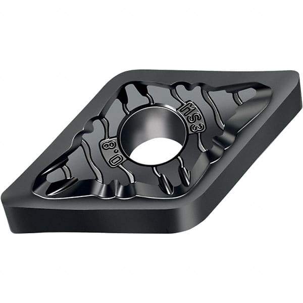 Walter - DNGG MS3 Grade WSM01 Turning Insert - TiAlN+Al2O3+(ZrN) Finish, 55° Rhombic, 12.7mm Inscr Circle, 4.76mm Thick, 0.8mm Corner Radius - Americas Industrial Supply