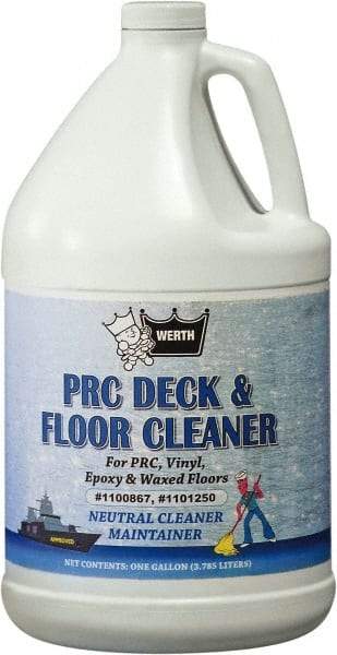 Werth Sanitary Supply - 1 Gal Plastic Bottle Floor Cleaner - Use on All Types of Flooring - Americas Industrial Supply