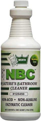 Werth Sanitary Supply - 1 qt Bottle Gel Bathroom Cleaner - Fresh Scent, Nonacidic, Bathroom Surfaces, Bio-Enzymatically Degrades Odor Source & Restroom Floors - Americas Industrial Supply