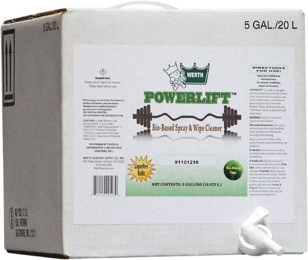 Werth Sanitary Supply - 5 Gal Box All-Purpose Cleaner - Liquid, Biodegradable, Butyl-Free, Phosphate-Free, No VOC, Water-Based, Floral - Americas Industrial Supply
