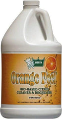 Werth Sanitary Supply - 1 Gal Bottle Cleaner/Degreaser - Liquid, Biodegradable Cleaner & Degreaser, Butyl-Free, Phosphate-Free, Water-Based, No VOC, Orange - Americas Industrial Supply