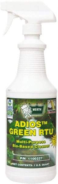 Werth Sanitary Supply - 32 oz Spray Bottle All-Purpose Cleaner - Liquid, Biodegradable, Low VOC, Citrus - Americas Industrial Supply