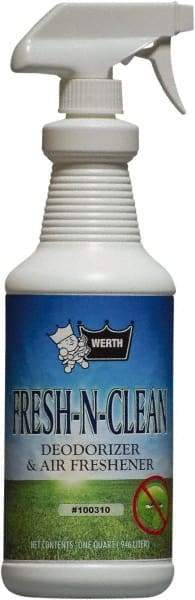 Werth Sanitary Supply - 1 Qt Bottle Odor Neutralizer - Liquid, Fresh Scent, Concentrated, Environmentally Safe - Americas Industrial Supply