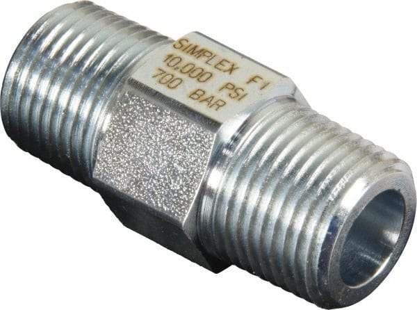 TK Simplex - 3/8 NPTF Hydraulic Hose Hex Nipple - 10,000 psi - Americas Industrial Supply