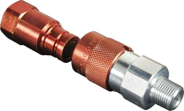 TK Simplex - 3/8 NPTF Hydraulic Hose Flush Face Coupler Set - 10,000 psi - Americas Industrial Supply