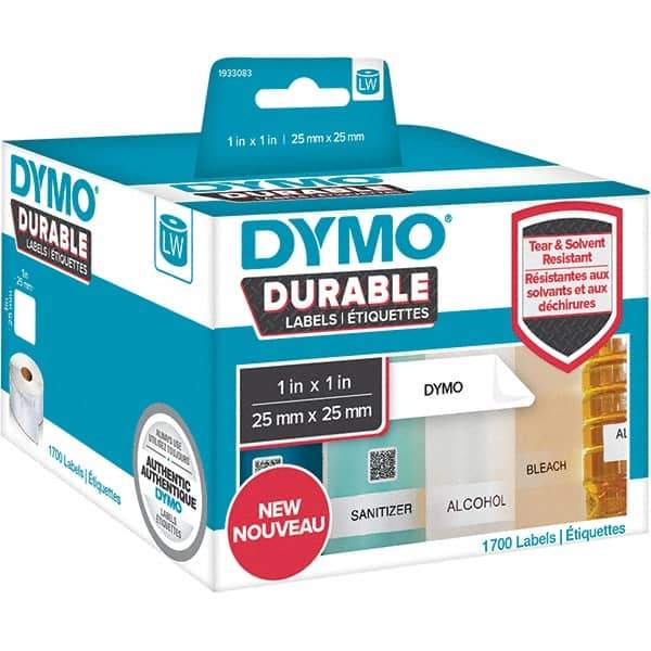 Dymo - Labels, Ribbons & Tapes Type: Durable Square Labels Color: White - Americas Industrial Supply