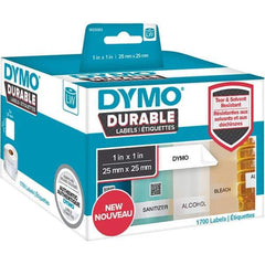 Dymo - Labels, Ribbons & Tapes Type: Durable Square Labels Color: White - Americas Industrial Supply