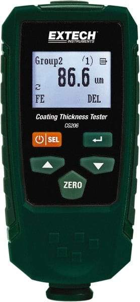 Extech - 0 to 53 mil LCD Coating Thickness Gage - For Use with Ferrous/Nonferrous Coatings - Americas Industrial Supply