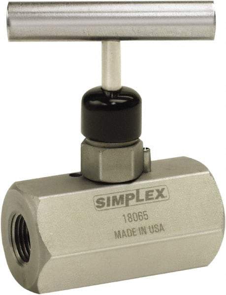 TK Simplex - 3/8 Inlet Steel Hydraulic Control Valve - 3/8 Thread, 10,000 psi, 1.26" Wide x 2-1/2" Long, 0.44 CV Rate - Americas Industrial Supply