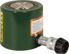 TK Simplex - 2-3/8" Stroke, 50 Ton Portable Hydraulic Low Profile Cylinder - 9.62 Sq In Effective Area, 22.8 Cu In Oil Capacity, 4.81 to 7.19" High, 2-3/4" Plunger Diam, 10,000 Max psi - Americas Industrial Supply