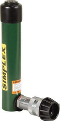 TK Simplex - 5-1/8" Stroke, 5 Ton Portable Hydraulic Single Acting Cylinder - 0.99 Sq In Effective Area, 4.97 Cu In Oil Capacity, 8.52 to 13.65" High, 1" Cyl Bore Diam, 1-1/8" Plunger Diam, 10,000 Max psi - Americas Industrial Supply