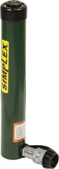 TK Simplex - 12" Stroke, 10 Ton Portable Hydraulic Single Acting Cylinder - 2.24 Sq In Effective Area, 26.84 Cu In Oil Capacity, 15.78 to 27.78" High, 1.5" Cyl Bore Diam, 1.69" Plunger Diam, 10,000 Max psi - Americas Industrial Supply