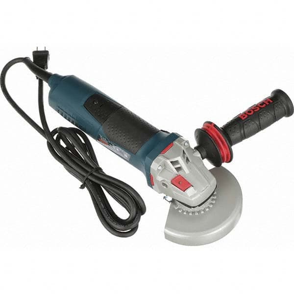 Bosch - 5" Wheel Diam, 11,500 RPM, Corded Angle & Disc Grinder - 5/8-11 Spindle, 120 Volts, 13 Amps - Americas Industrial Supply