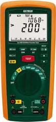 Extech - Digital LCD Display, 200,000 Megohm Electrical Insulation Resistance Tester & Megohmmeter - 600 Volt Max Test Voltage, Powered by AA Battery - Americas Industrial Supply