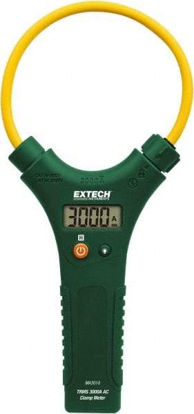 Extech - MA3010, CAT IV, Digital True RMS Clamp Meter with 10" Flex Jaws - 3000 AC Amps, Measures Current - Americas Industrial Supply