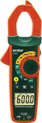 Extech - EX650, CAT III, Digital True RMS Auto Ranging Clamp Meter with 1.18" Clamp On Jaws - 750 VAC, 1000 VDC, 600 AC Amps, Measures Voltage, Capacitance, Continuity, Current, Resistance - Americas Industrial Supply