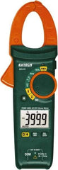 Extech - MA445, CAT III, Digital True RMS Auto Ranging Clamp Meter with Clamp On Jaws - 600 VAC/VDC, 400 AC/DC Amps, Measures Voltage, Capacitance, Continuity, Current, Frequency, Resistance, Temperature - Americas Industrial Supply