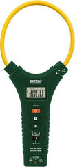 Extech - MA3110, CAT III, Digital True RMS Clamp Meter with 11" Flex Jaws - 1000 VAC/VDC, 3000 AC Amps, Measures Voltage, Capacitance, Continuity, Current, Resistance - Americas Industrial Supply