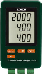 Extech - 1 Phase, 0.01 to 20mA Amp Capability, LCD Display Power Meter - ±0.5% + 0.02mA Current Accuracy, - Americas Industrial Supply