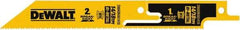 DeWALT - 6" Long x 1" Thick, Bi-Metal Reciprocating Saw Blade - Straight Profile, 14 to 18 TPI, Toothed Edge, Tang Shank - Americas Industrial Supply