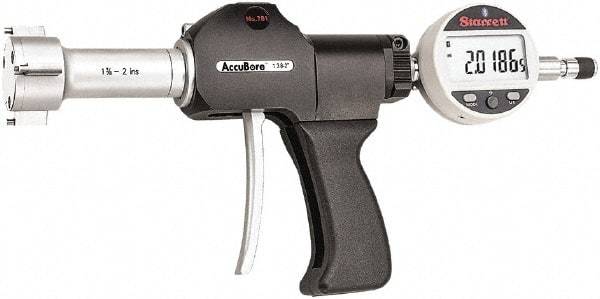 Starrett - Electronic Bore Gages Type: Pistol Grip Electronic Bore Gage Minimum Measurement (Decimal Inch): 1.3750 - Americas Industrial Supply