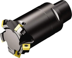 Sandvik Coromant - 63.5mm Cut Diam, 63mm Arbor Hole, 5.47mm Max Depth of Cut, 45° Indexable Chamfer & Angle Face Mill - 7 Inserts, 495-09T3M-XL Insert, Right Hand Cut, Through Coolant, Series CoroMill 495 - Americas Industrial Supply