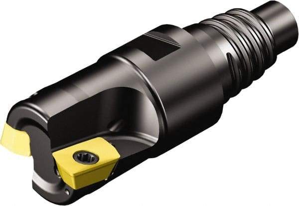 Sandvik Coromant - 5 Inserts, 32mm Cut Diam, 24.2mm Arbor Diam, 10mm Max Depth of Cut, Indexable Square-Shoulder Face Mill - 90° Lead Angle, 35mm High, R390-11.. Insert Compatibility, Through Coolant, Series CoroMill 390 - Americas Industrial Supply