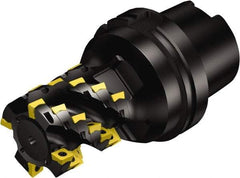 Sandvik Coromant - 80mm Cut Diam, 125mm Arbor Diam, 84mm Max Depth of Cut, Indexable Square-Shoulder Face Mill - 225mm High, 690-140608M-E-SL & 690-140610M-P-SL Insert Compatibility, Through Coolant, Series CoroMill 690 - Americas Industrial Supply