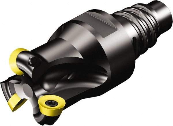 Sandvik Coromant - 32mm Cutting Diam, 5mm Max Depth of Cut, E25 Modular Connection, Indexable Copy End Mill - Screw Holding Method, R300-1032.. Insert Style, R300..EH Toolholder, Through Coolant - Americas Industrial Supply