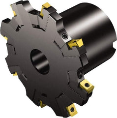 Sandvik Coromant - 1 Connection, 77mm Cutter Diam, 1" Hole Diam, 6 Tooth Indexable Slotting Cutter - R331.52..Rxx..L Toolholder, N331.1A-08 Insert, Right Hand Cutting Direction - Americas Industrial Supply