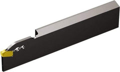 Sandvik Coromant - 1.0197" Blade Height, 0.1053" Blade Width, 4.3307" OAL, Right Hand Cut, Single End Indexable Cut-Off Blade - 33mm Max Depth of Cut, QD-LL..C..D Blade, CoroCut QD Series - Americas Industrial Supply