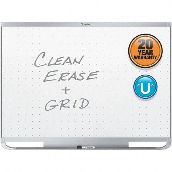 Quartet - 36" High x 48" Wide Magnetic Dry Erase Board - Aluminum Frame, Includes Accessory Tray, Dry-Erase Marker & Mounting Hardware - Americas Industrial Supply