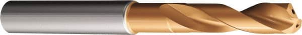 Sandvik Coromant - 3.3mm 140° Solid Carbide Screw Machine Drill Bit - TiAlN Finish, Right Hand Cut, 20mm Flute Length, 62mm OAL, Straight Shank, Through Coolant - Americas Industrial Supply