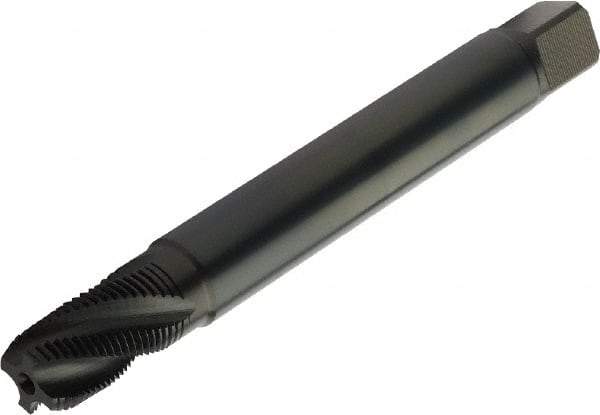 Sandvik Coromant - 1-11.5 NPT 5 Flute Spiral Flute Tap - High Speed Steel, Steam Tempered Finish, 150mm OAL, Right Hand Thread, Series CoroTap 300 - Americas Industrial Supply