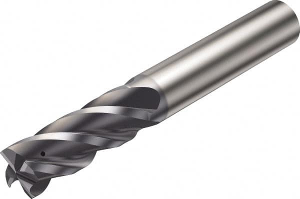 Sandvik Coromant - 25mm, 4 Flute, Solid Carbide, Corner Radius End Mill - 121mm OAL, 38° Helix, Right Hand Flute, 52mm LOC, Right Hand Cut - Americas Industrial Supply