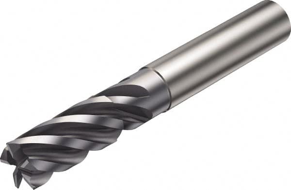 Sandvik Coromant - 63/64", 5 Flute, Single End, Solid Carbide, Corner Chamfer End Mill - 121mm OAL, Right Hand Flute, 52mm LOC, Right Hand Cut - Americas Industrial Supply