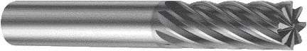 Sandvik Coromant - 5mm, 13mm LOC, 6mm Shank Diam, 57mm OAL, 6 Flute, Solid Carbide Square End Mill - TiAlN Finish, 30° Helix, Right Hand Cut, Right Hand Flute, Series CoroMill Plura - Americas Industrial Supply