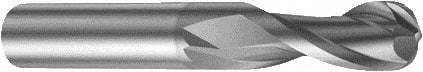Sandvik Coromant - 8mm Diam, 16mm LOC, 2 Flute Solid Carbide Ball End Mill - 63mm OAL, 8mm Shank Diam, Ball Flute - Americas Industrial Supply