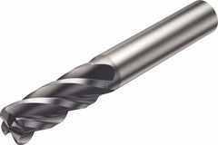 Sandvik Coromant - 1/2", 1-1/8" LOC, 1/2" Shank Diam, 3" OAL, 4 Flute, Solid Carbide Square End Mill - Single End, AlCrN Finish, Spiral Flute, 42° Helix, Right Hand Cut, Right Hand Flute, Series CoroMill Plura - Americas Industrial Supply