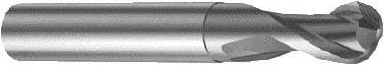 Sandvik Coromant - 5mm Diam, 5mm LOC, 2 Flute Solid Carbide Ball End Mill - 57mm OAL, 6mm Shank Diam, Ball Flute - Americas Industrial Supply