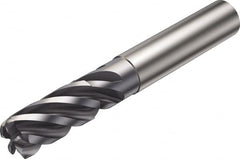 Sandvik Coromant - 7/16", 5 Flute, Solid Carbide, 0.762mm Corner Chamfer End Mill - 3-1/2" OAL, 38° Helix, Right Hand Flute, 25.4mm LOC, Right Hand Cut - Americas Industrial Supply