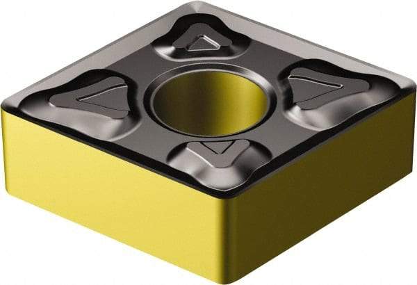 Sandvik Coromant - CNMG432 XM Grade 2220 Carbide Turning Insert - TiCN/AI2O3/TiN Finish, 80° Diamond, 1/2" Inscr Circle, 3/16" Thick, 1/32" Corner Radius - Americas Industrial Supply