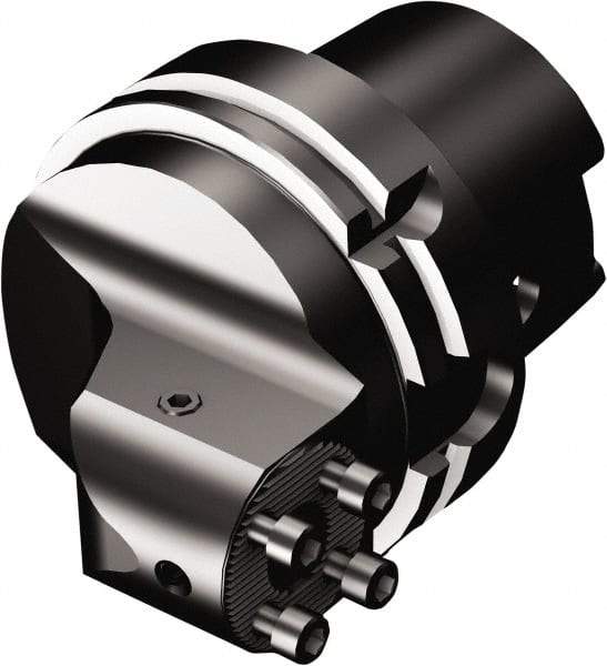 Sandvik Coromant - 40 System Size, HSK63 Taper, Modular Tool Holding System Adapter - 85.3mm Projection, 62mm Body Diam, 117.2mm OAL, Through Coolant - Exact Industrial Supply