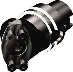 Sandvik Coromant - 70 System Size, HSK100 Taper, Modular Tool Holding System Adapter - 105mm Projection, 153.7mm OAL, Through Coolant - Exact Industrial Supply